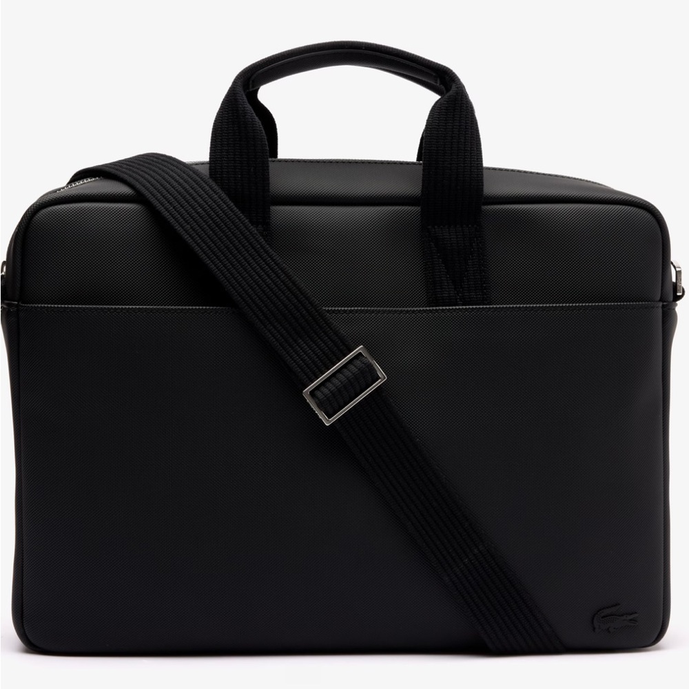 Lacoste Men's Black  15" Classic Computer Bag or   Briefcase - NWOT